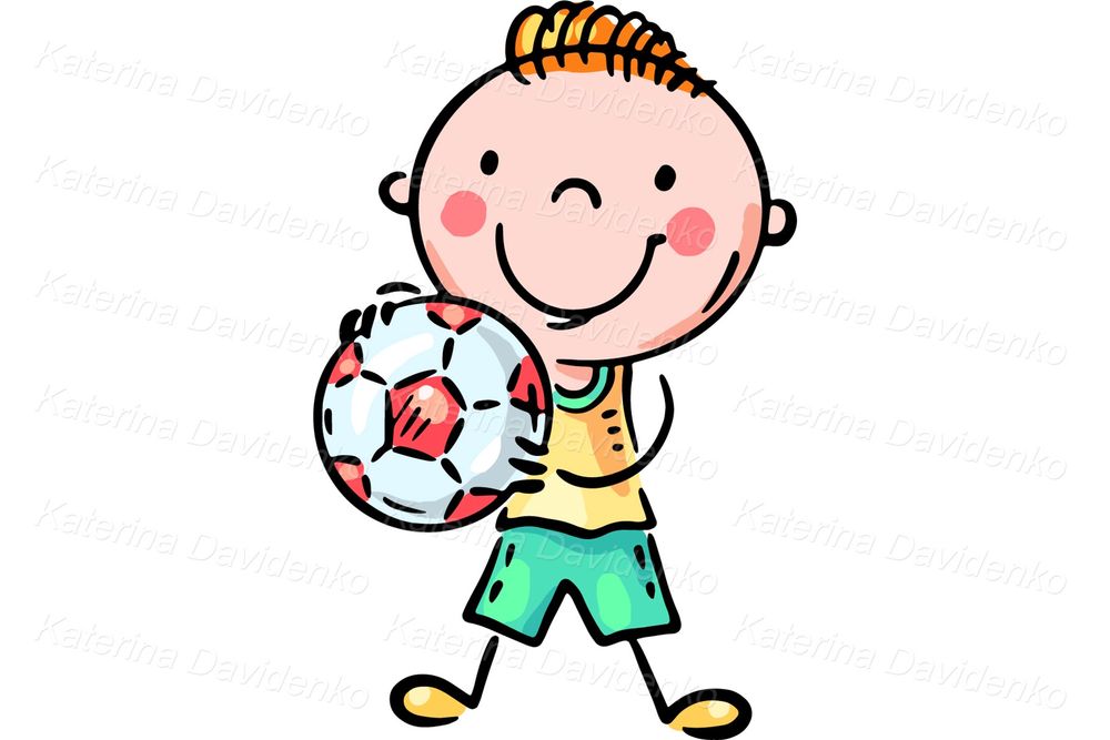 Active Kids Clipart Collection – Cute Vector PNG for Teachers & Crafters