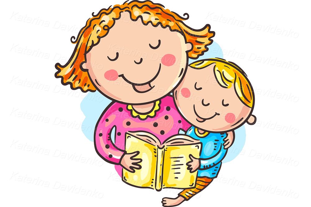 Nursery Mom and Child Clipart Set – Cute Vector for Printables PNG