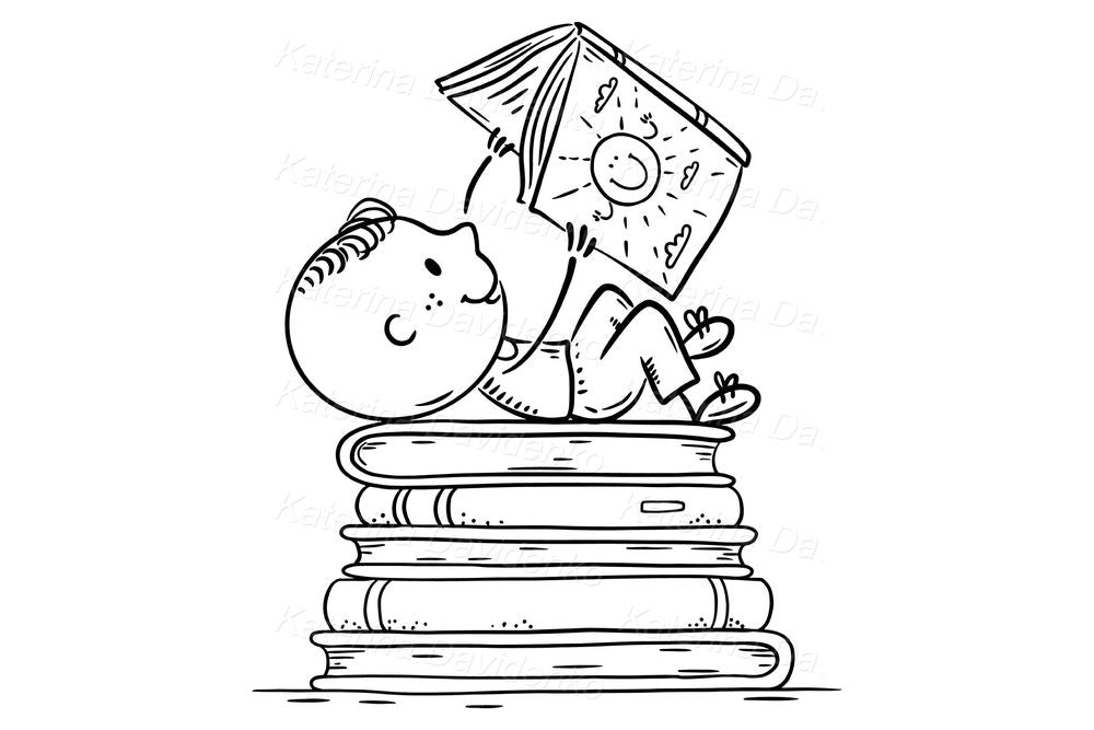 Cute Educational Kids Clipart – Hand-Drawn Vector for Printables