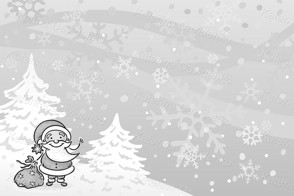 Cute Santa vector background for holiday decor & kids crafts