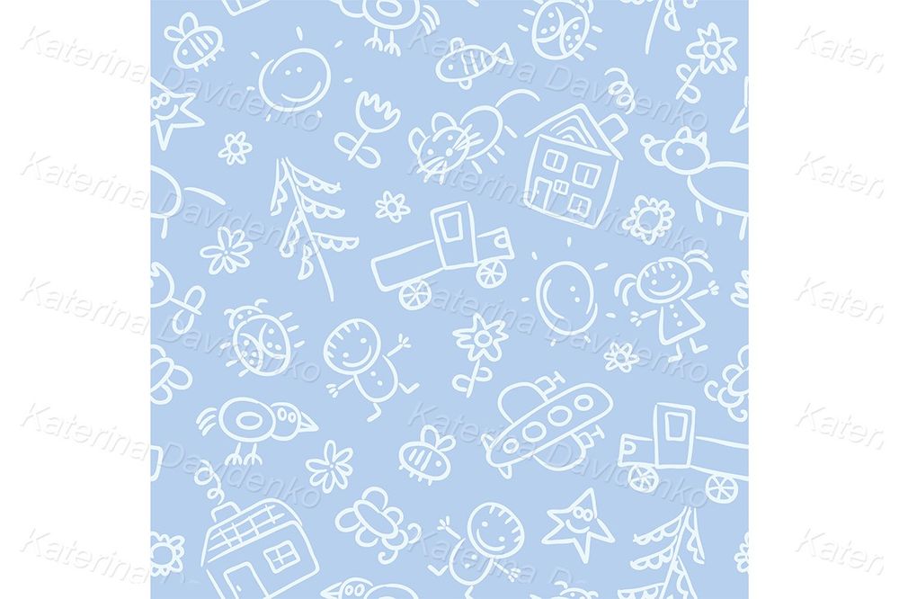 Kids Art Seamless pattern
