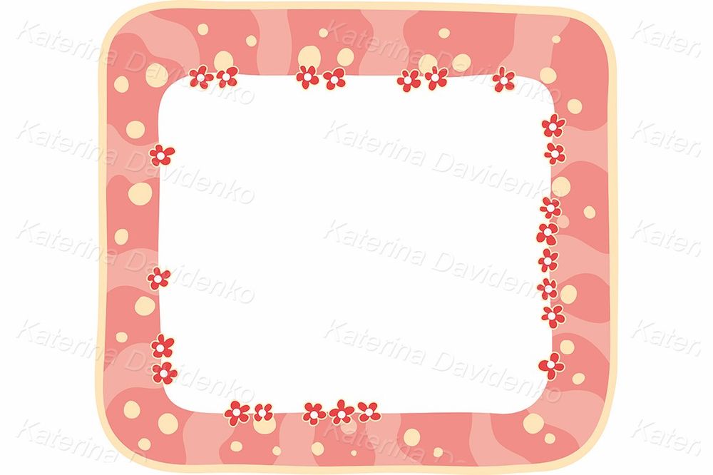 Baby Girl Frame Clipart – Pink Stroller & Toys Border Design