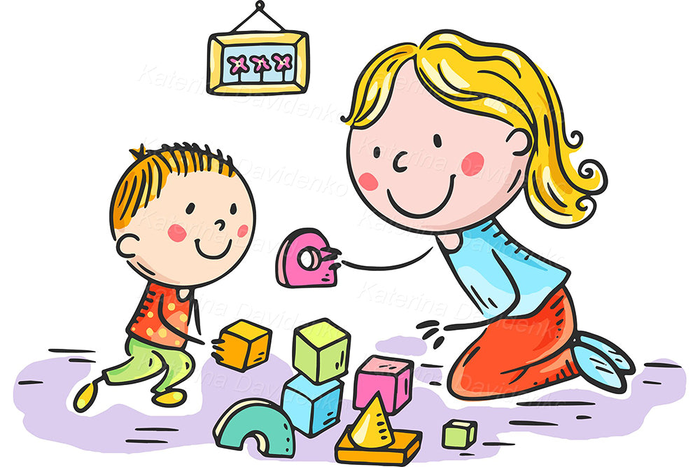 Happy Family Clipart Collection – Cute Hand-Drawn Kids & Parents