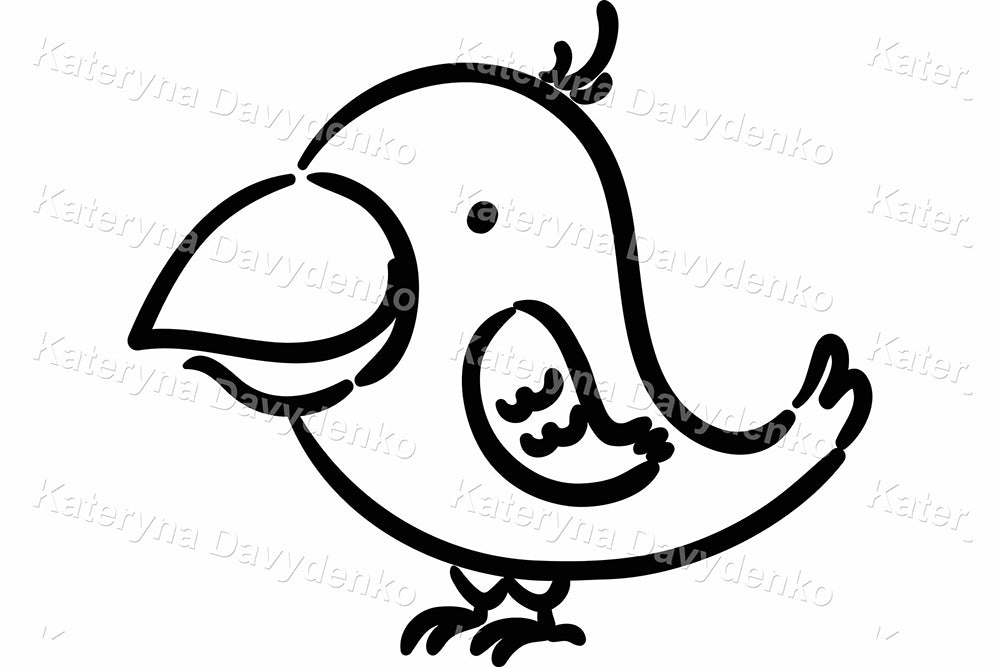 Pets Clipart Set – Black and White Animal Doodle Drawing