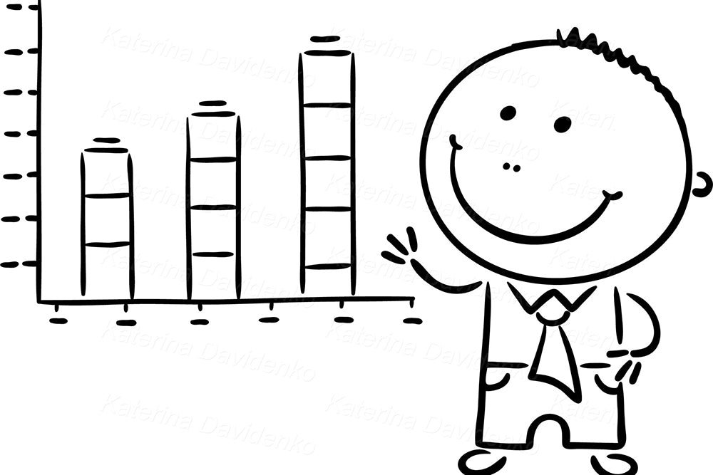 Business Doodle Clipart – Office People Charts & Global Vector Set