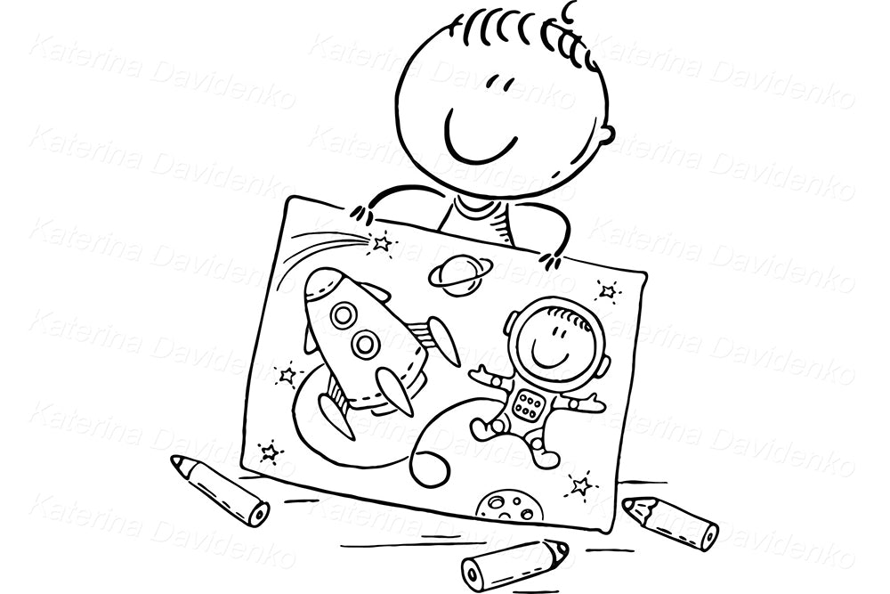 Daily Activities Kids Clipart Set – Educational Cartoon PNG for Printables