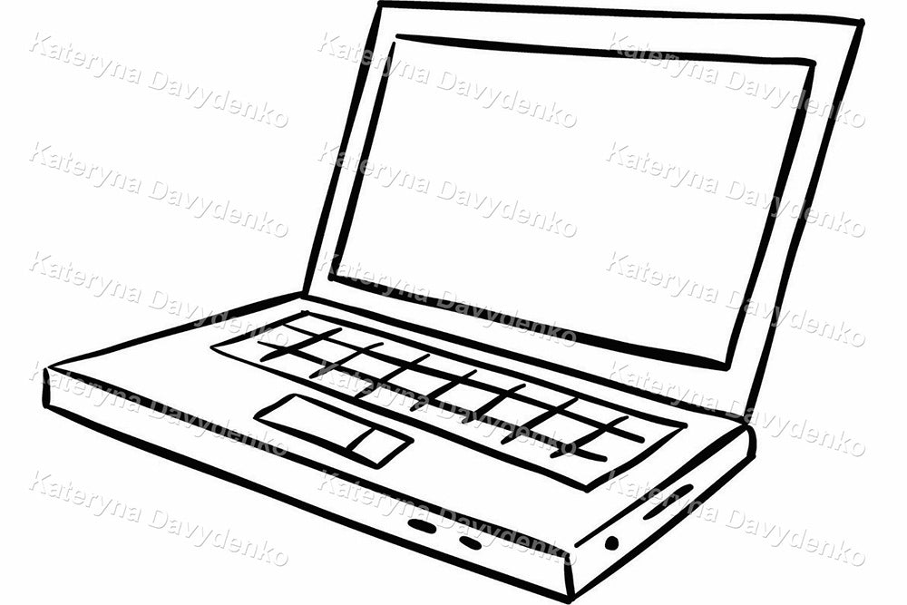 Boy with Toys Frame. Black and White Doodle Kids Clipart