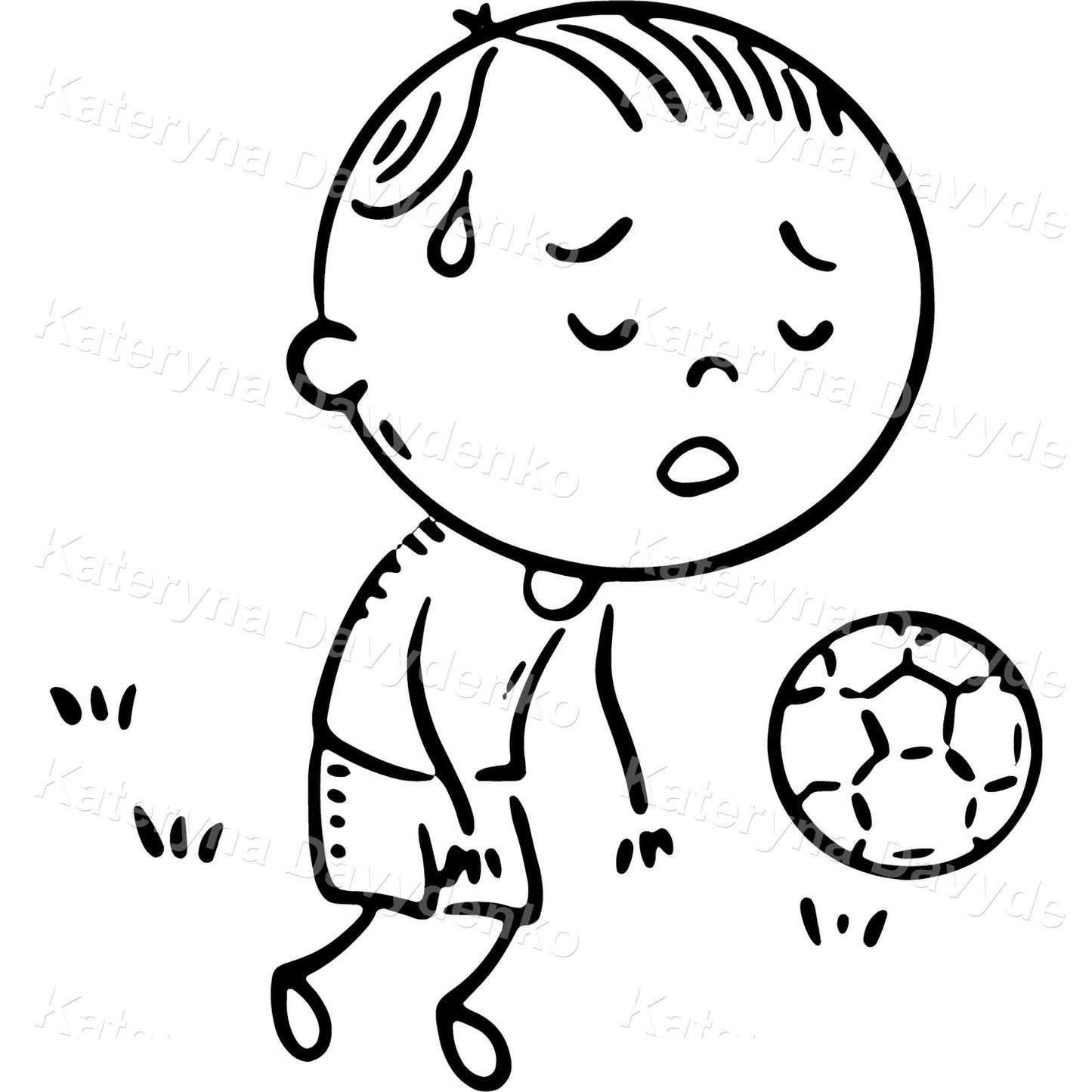 Kids emotions clipart set. Child different emotional expressions cartoon illustration