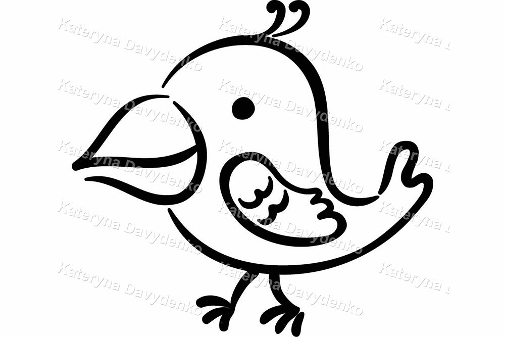 Line Art African Animals Clipart Set. Safari Outline