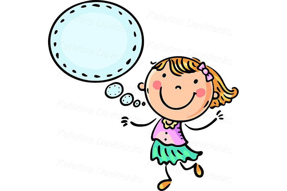 Kids education clipart set. Cute children with school things