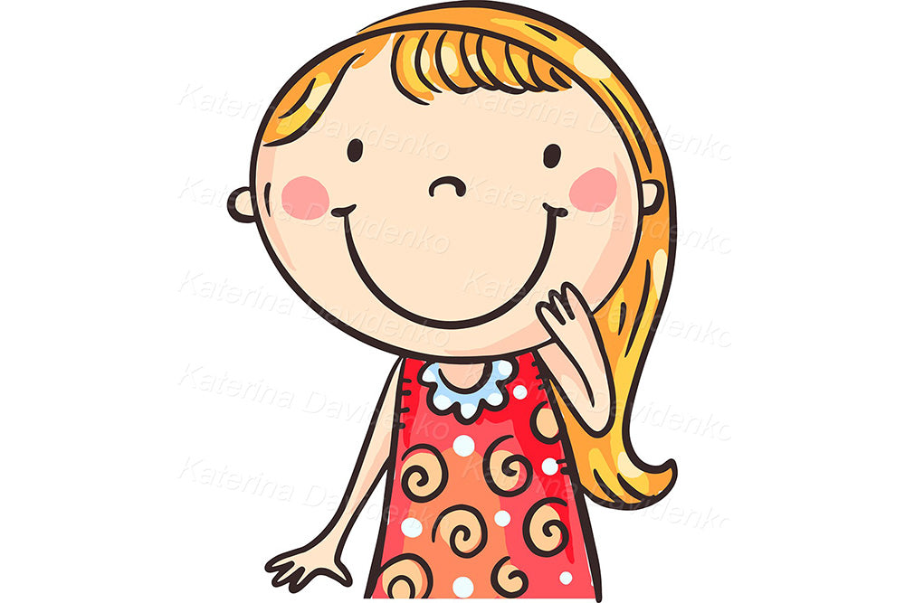 Cute Family Portrait – Color Cartoon Clipart for Kids Projects
