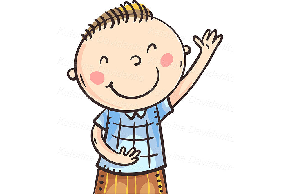 Cute Family Portrait – Color Cartoon Clipart for Kids Projects