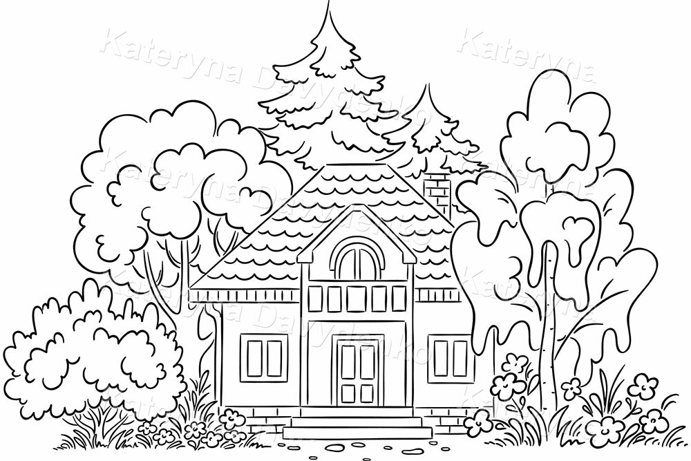 Countryside house with a garden
