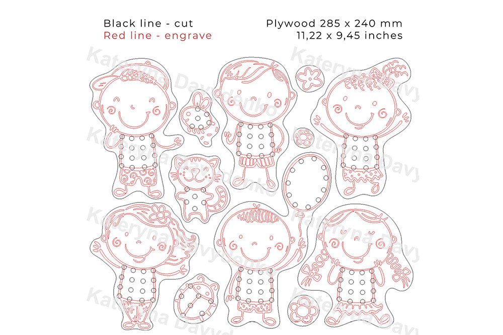 Laser Cut Files For Kids - DIY Educational Toy Craft Project