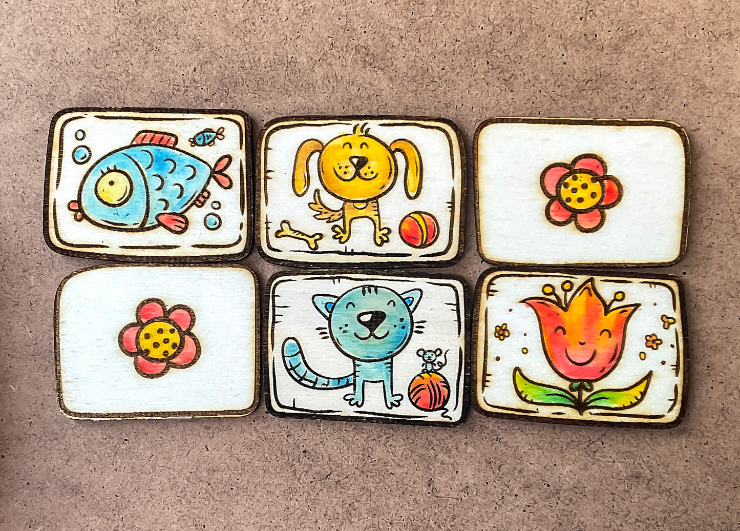 DIY Laser Cutting Memory Game. Matching Cards for Kids, Laser Cut Glowforge