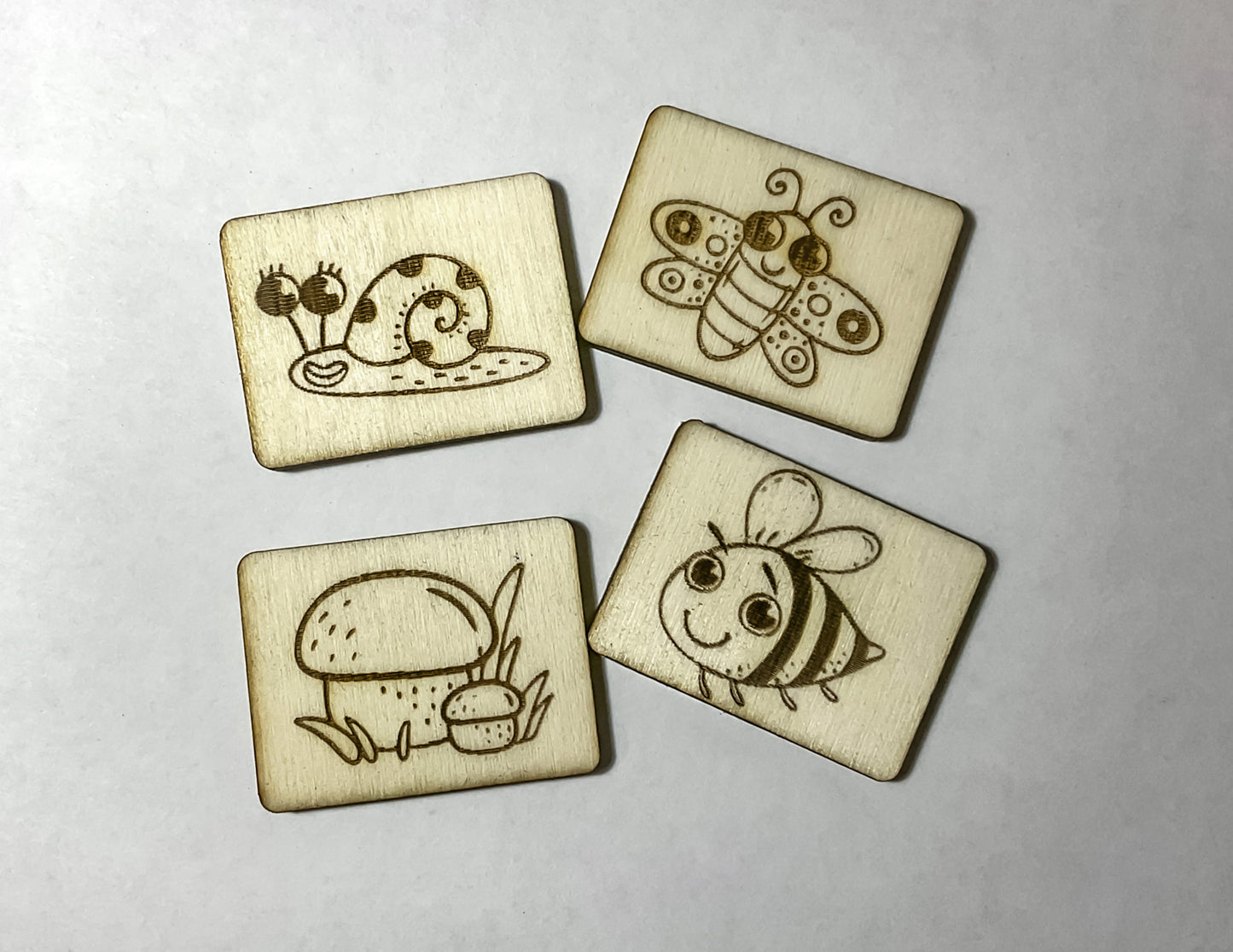 DIY Coloring Memory Game. Laser Cut Wooden Tiles. Kids Craft Activity