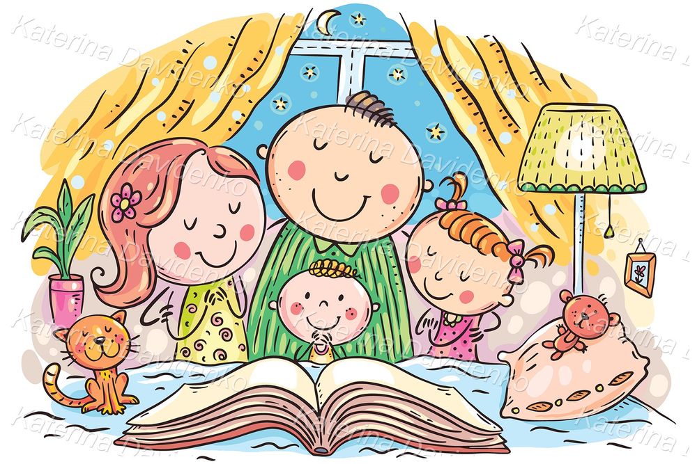 family praying illustration, Christianity and Religion clipart