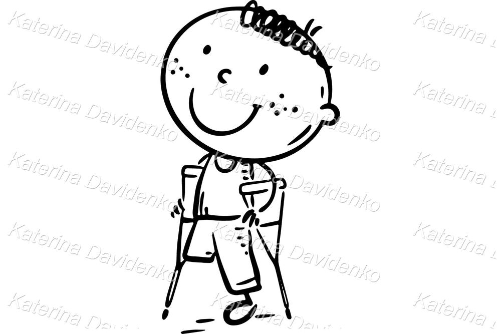 Inclusive Kids Clipart – Children with Disabilities Vector Set