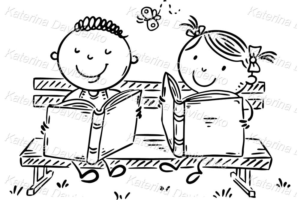 School Kids Activities – Cute Classroom Doodle Clipart Set