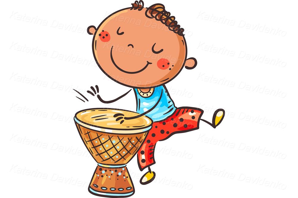 Diverse Musical Kids Clipart – Cartoon Children activities PNG files