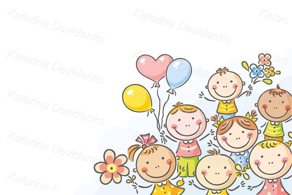 Kids corner frame vector clipart