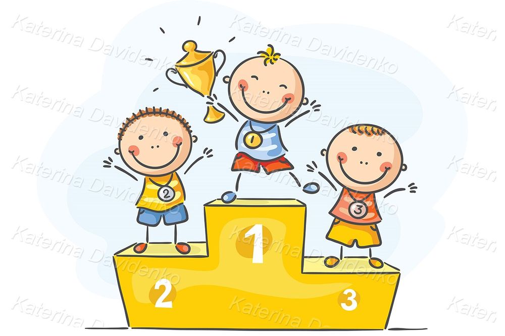 Kids and sport - little champions clipart