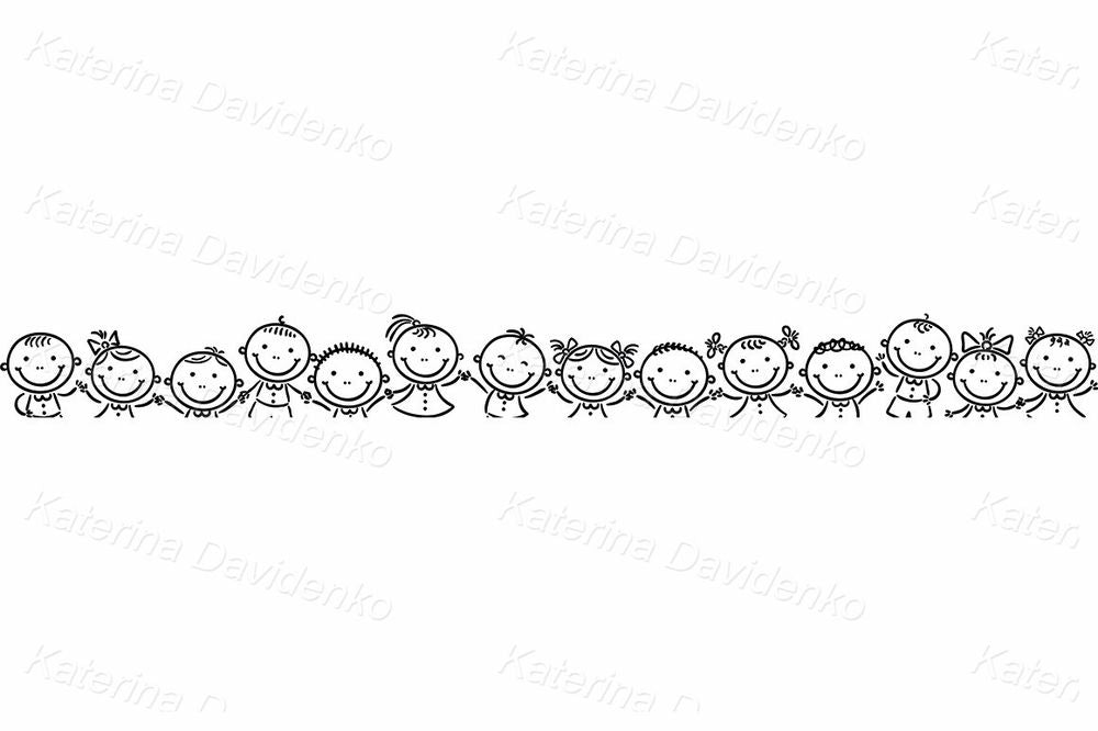 Sunny Sky Kids Background – Cartoon Clouds, Sun, Border Frame