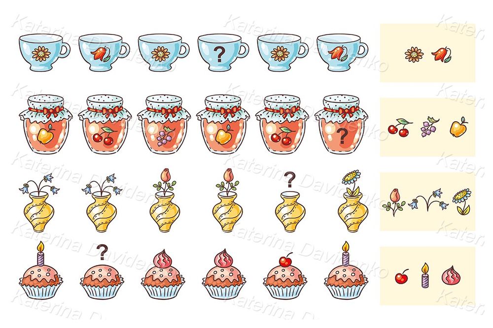 Matching game for children. Education, learning clipart
