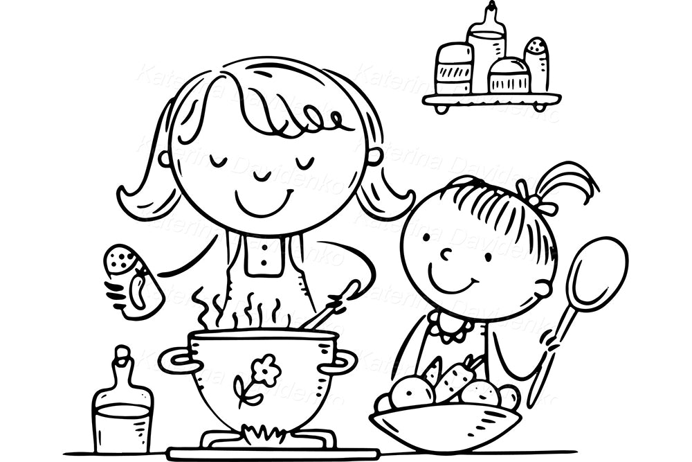 Happy Family Clipart Collection – Cute Hand-Drawn Kids & Parents