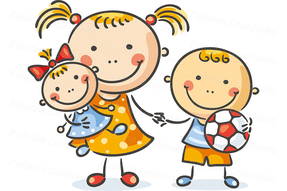 Diverse Kids Clipart Set – Educational PNG Graphics for Teachers & Books