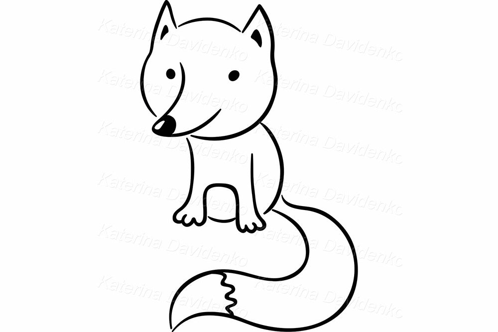 Forest Animals Clipart – Black and White Woodland Doodle Set