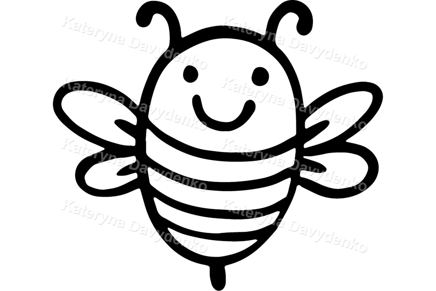 Cute Fairy Tale Clipart Set in Black and White for little kids