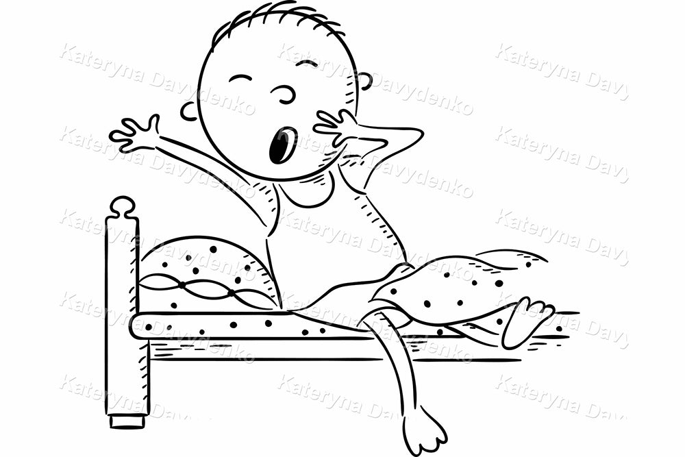 Adult Daily Routine. People Activities Clipart Set