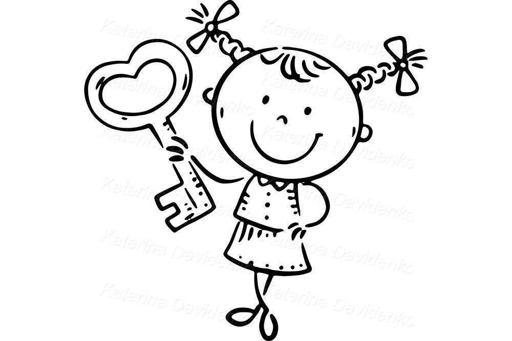Kids education clipart set. Cute children with school things