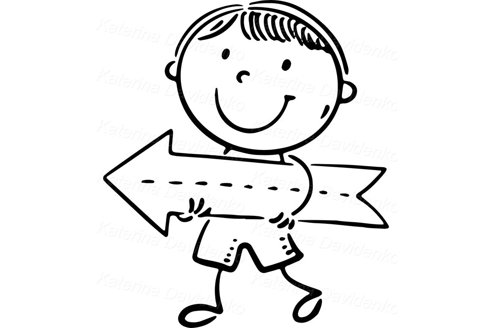 Kids education clipart set. Cute children with school things