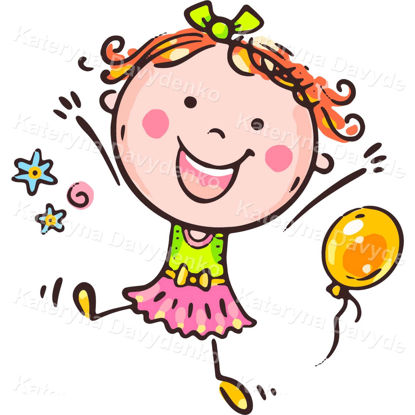 Kids emotions clipart set. Child different emotional expressions cartoon illustration