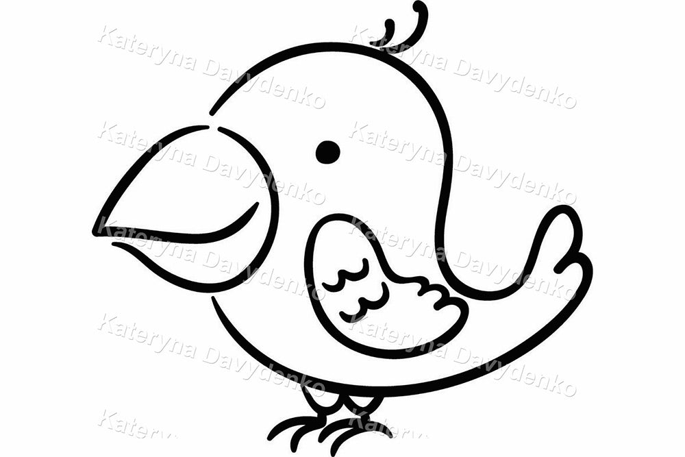 African Animals Outline Frame. Black and White Clipart Set