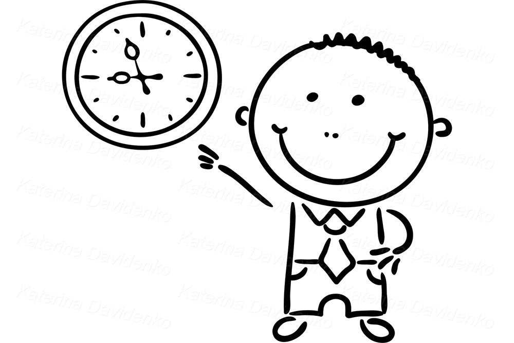 Office People Clipart Set – Business Doodles with Icons & Objects