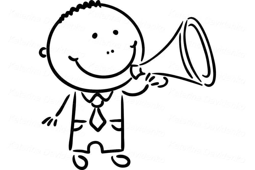 Office People Clipart Set – Business Doodles with Icons & Objects