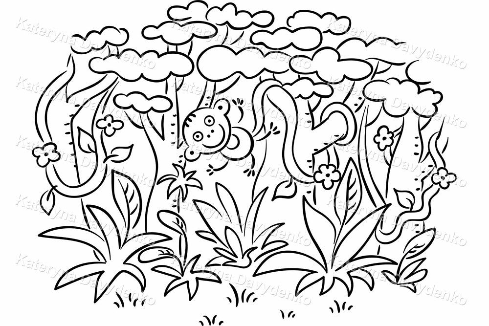 Climate Zones Clipart Set. Nature Outline Illustrations