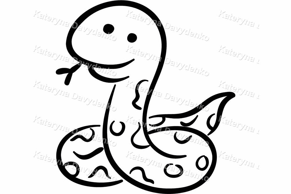 Line Art African Animals Clipart Set. Safari Outline