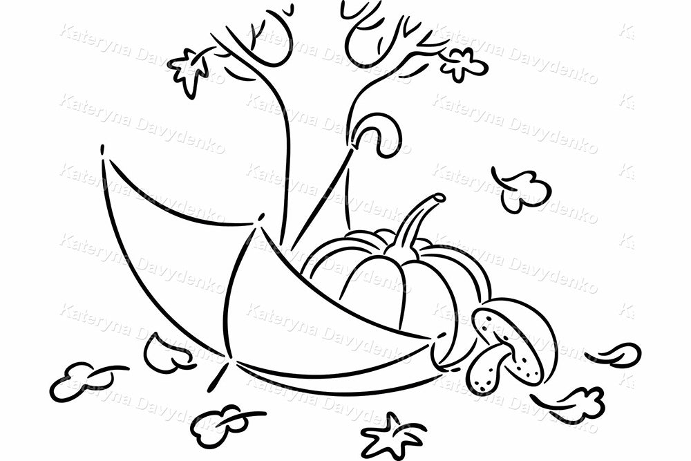 The four seasons in cartoon pictures. PNG SVG outline clipart