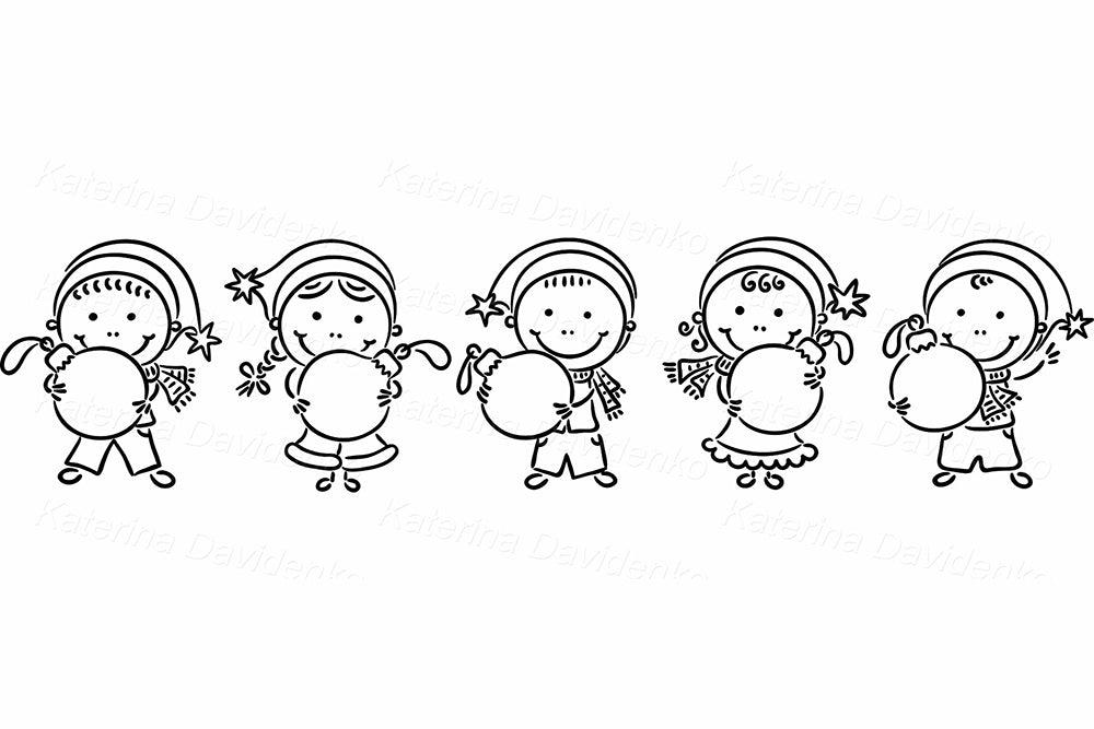 Doodle Christmas kids set