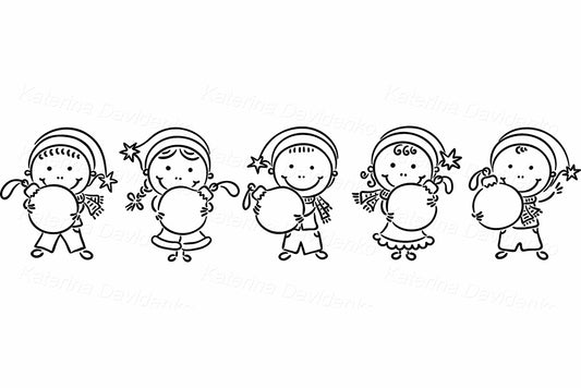 Doodle Christmas kids set