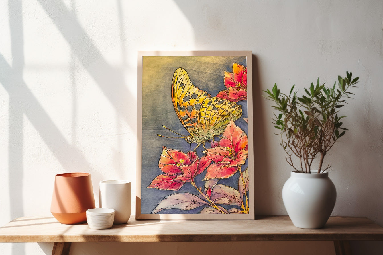 Butterfly Laser Engraving DIY Coloring Wall Art