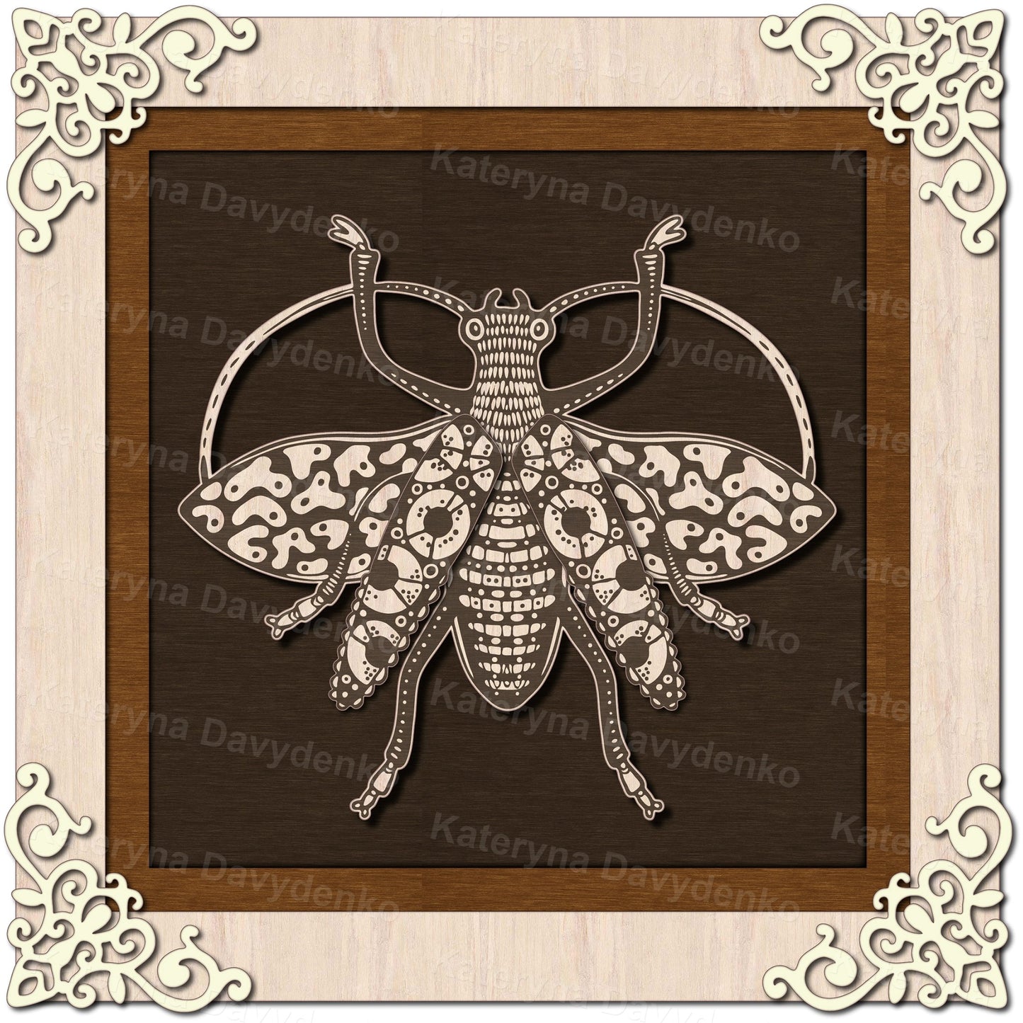 Beetle Laser Cut File - Insect Wall Art - DIY Bug for Wood Crafts