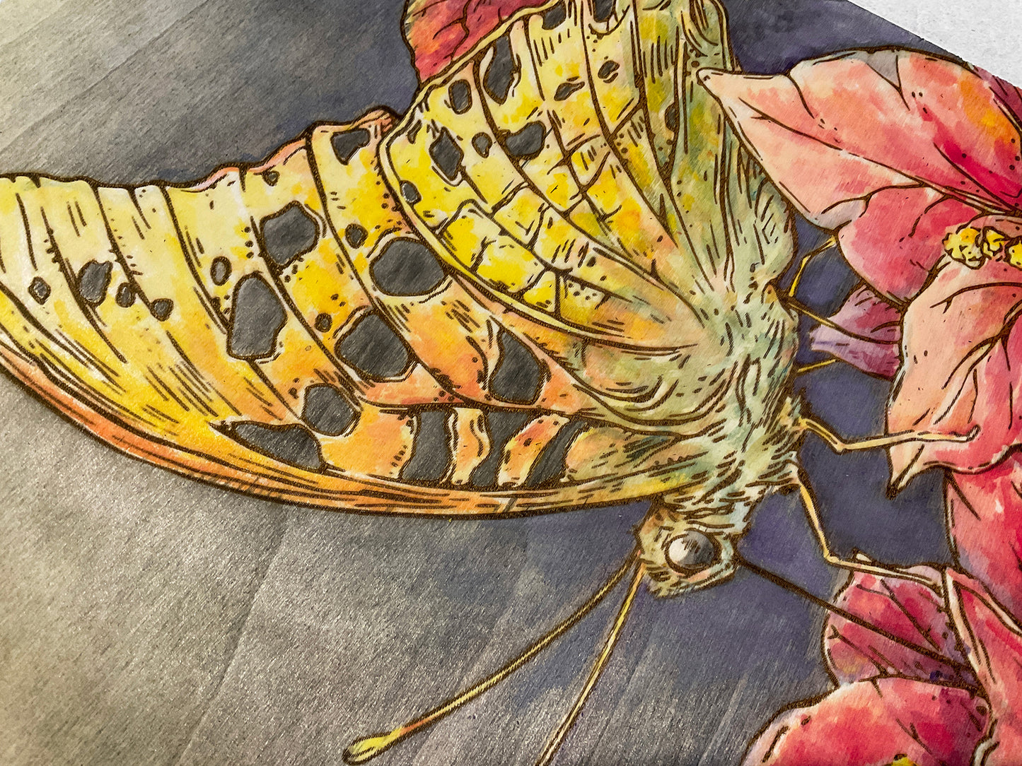 Butterfly Laser Engraving DIY Coloring Wall Art