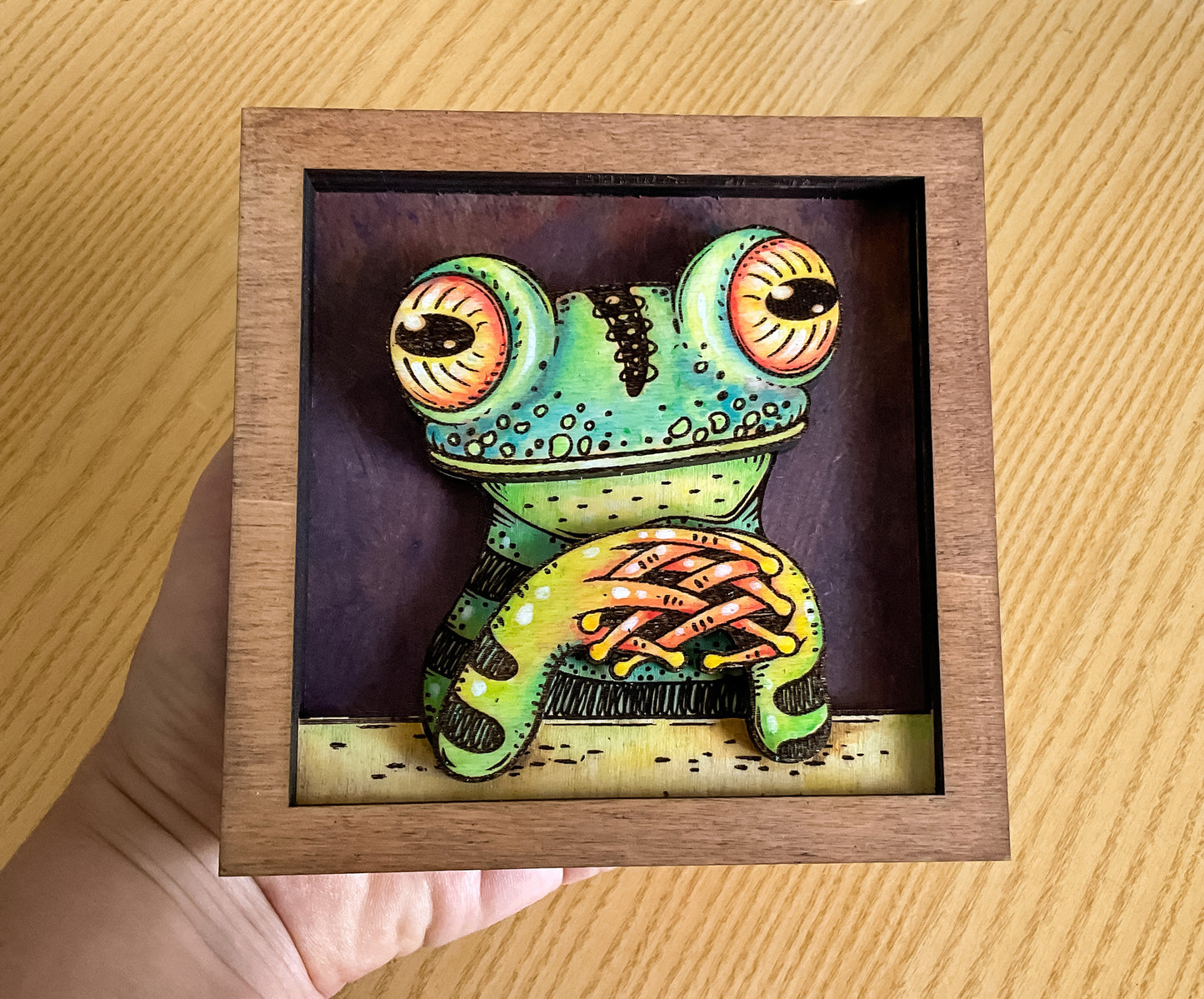 Cute frog laser cut SVG DXF EPS files DIY layered animal wall decor