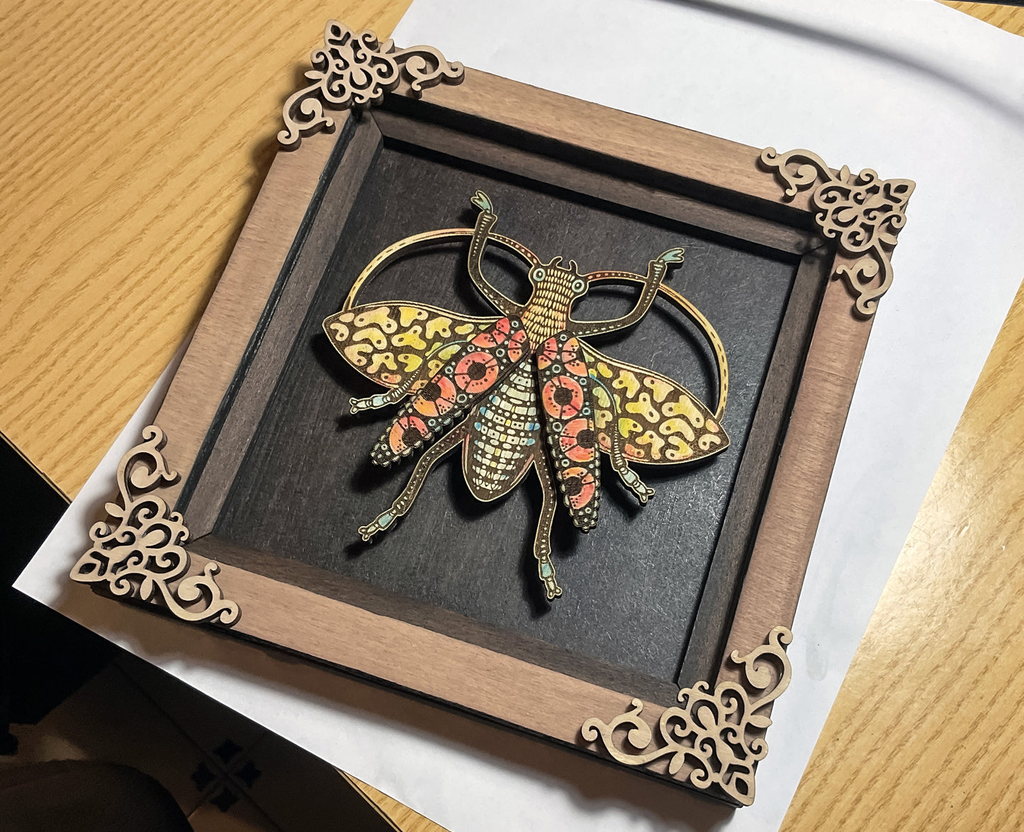 Beetle Laser Cut File - Insect Wall Art - DIY Bug for Wood Crafts