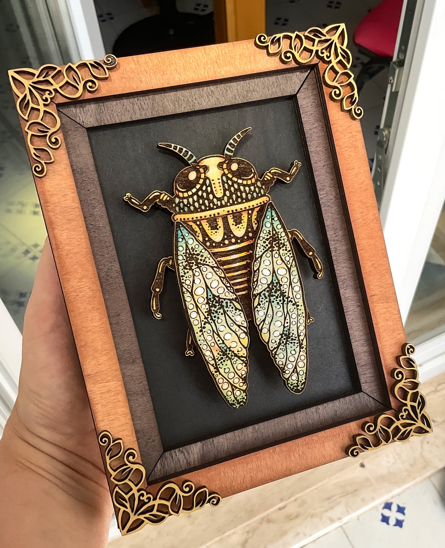 Cicada Laser Cut File. Insect Wall Art. DIY Bug for Wood Crafts